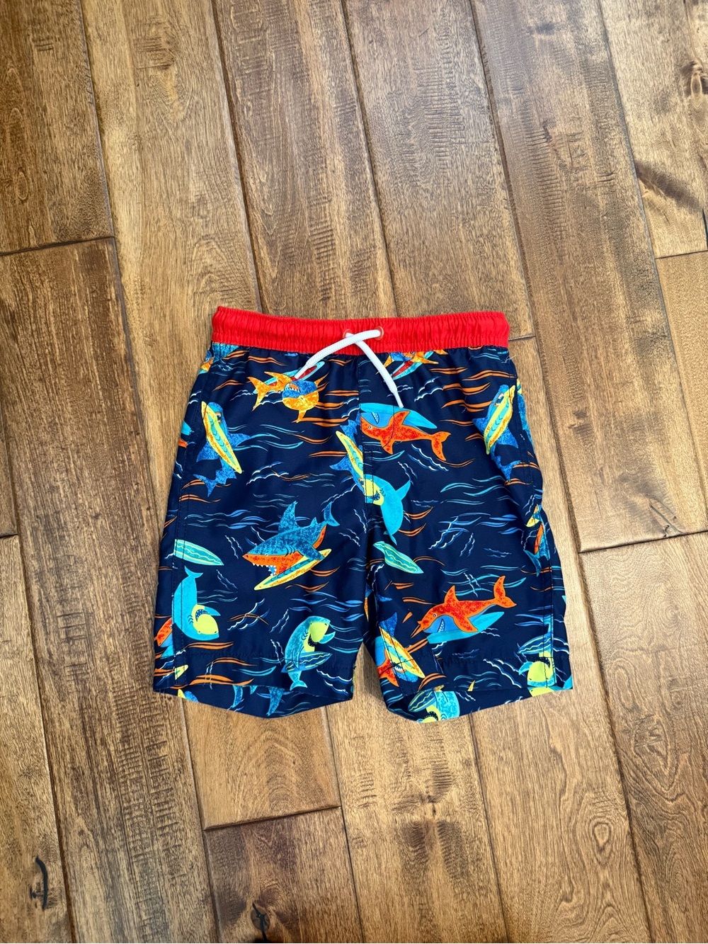 Lands' End Boys swim trunks with Sharks